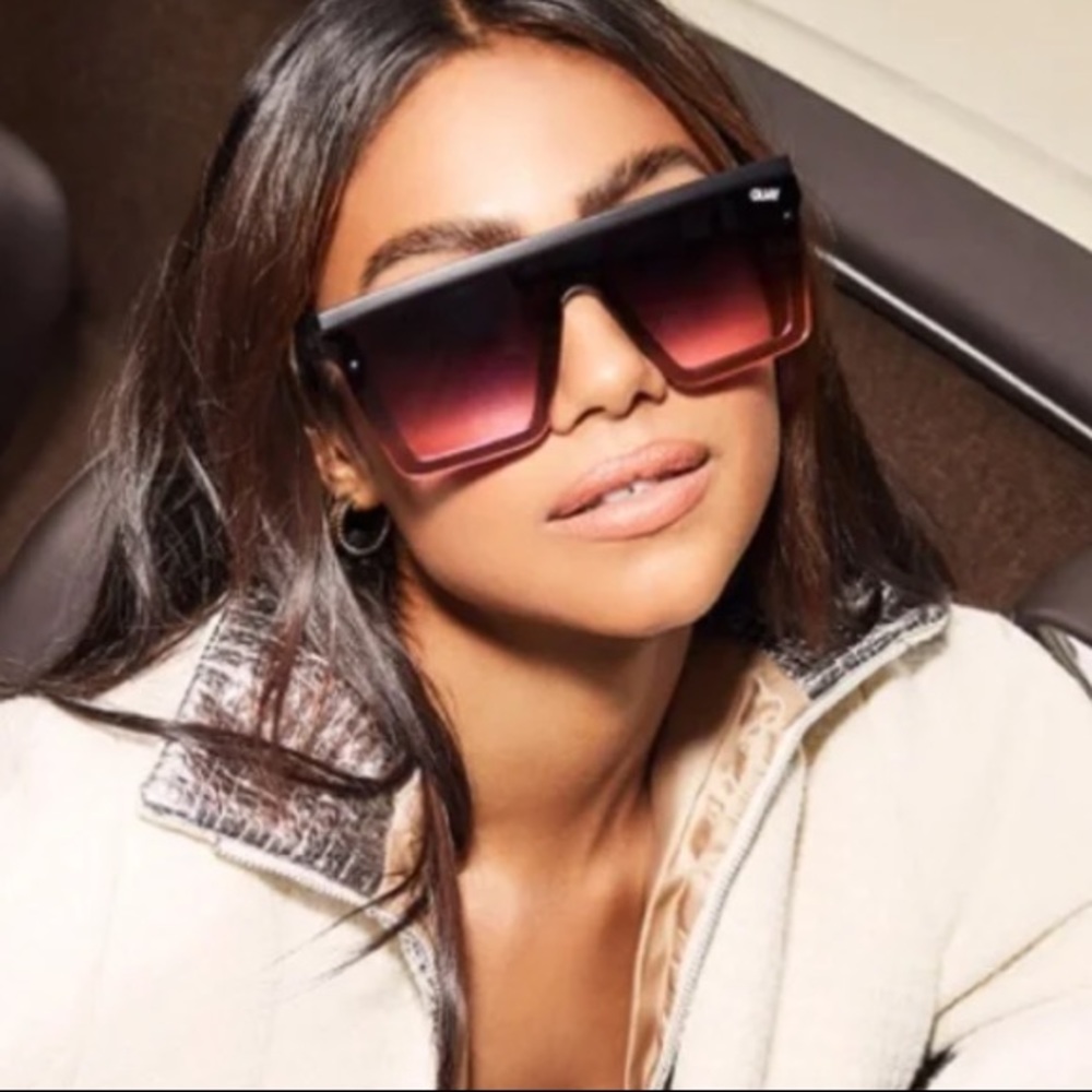 NEW Rare!  Quay Hindsight black purple fade sunglasses